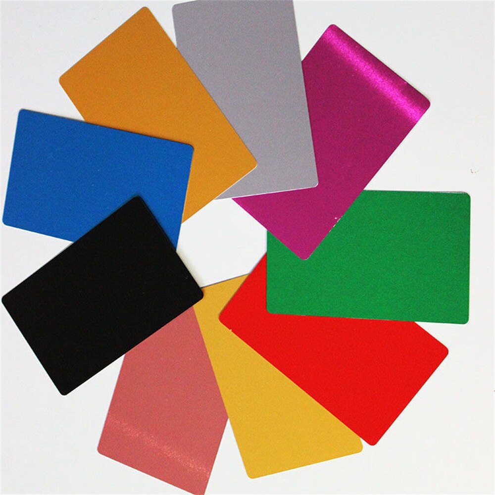 Business Blank Name Cards Multicolor Aluminium Alloy Metal Sheet Acmer
